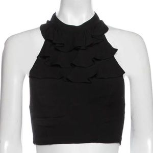 For love and lemons ruffle high neck crop top NWT SMALL